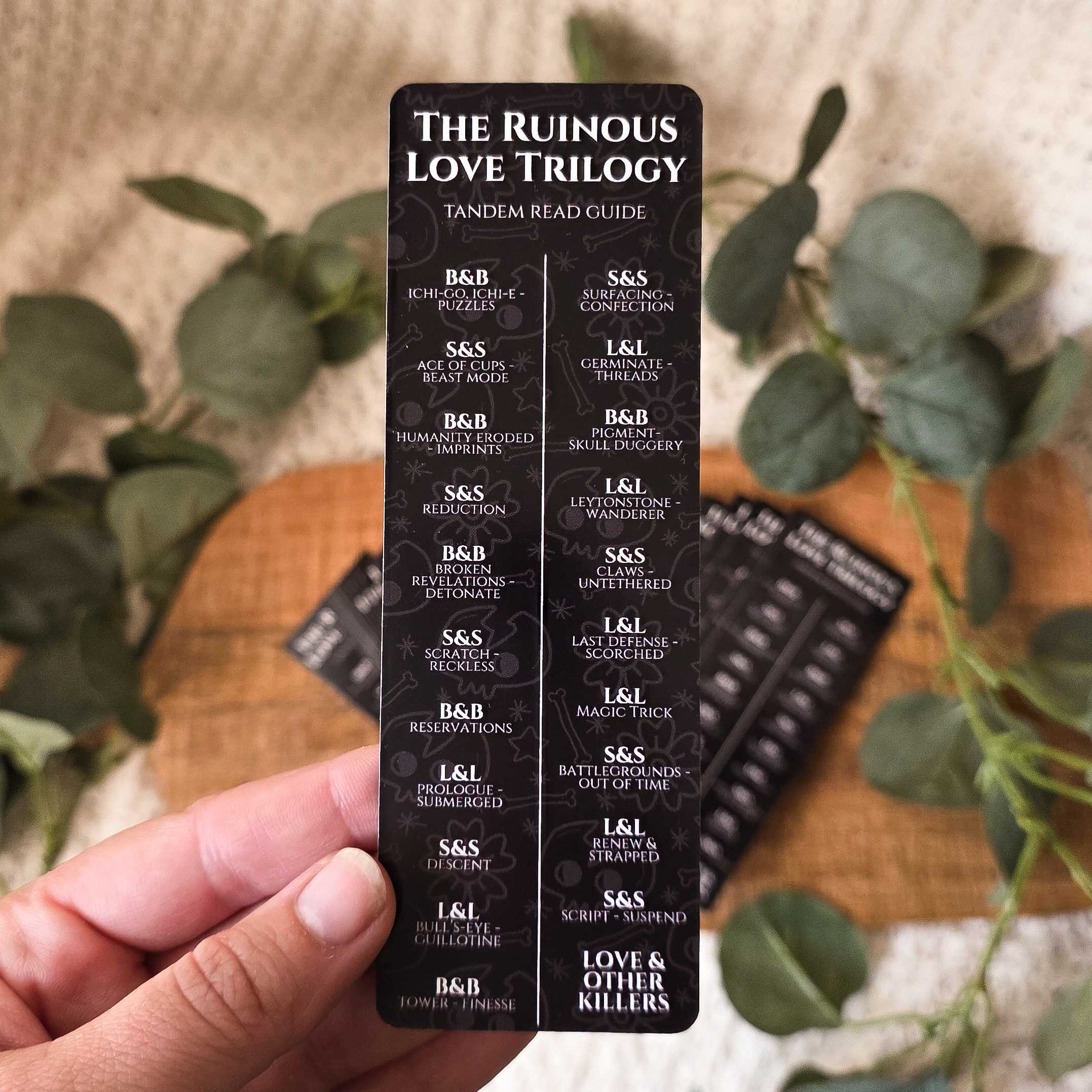 The Ruinous Love Trilogy Tandem Reading Guide Bookmarks