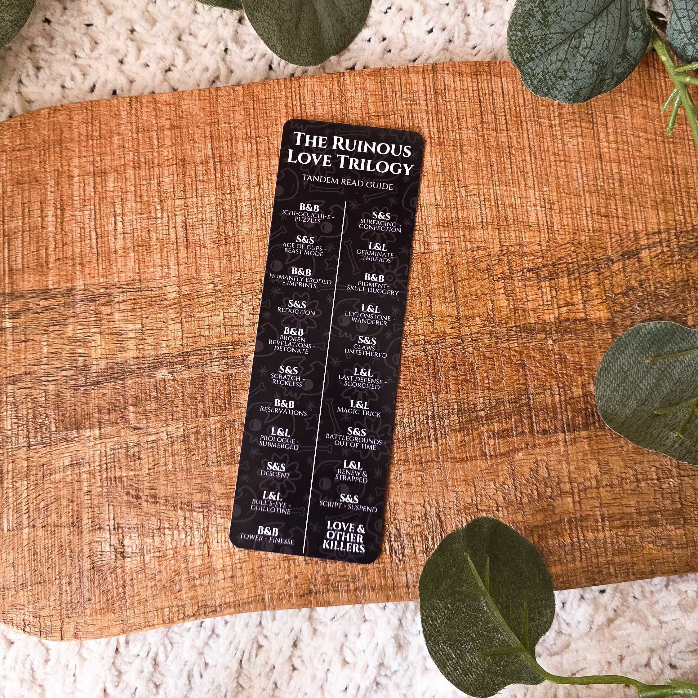 The Ruinous Love Trilogy Tandem Reading Guide Bookmarks